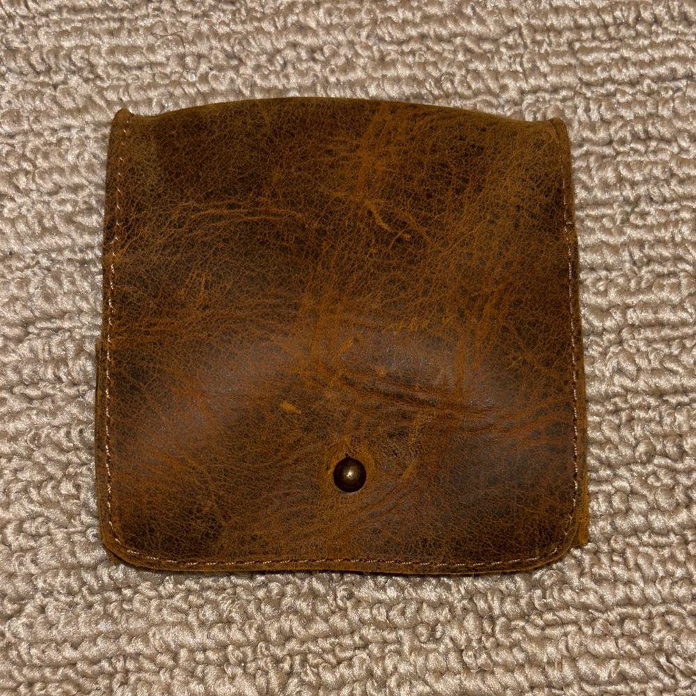 Hide and Drink 🦉Brown Leather Pouch